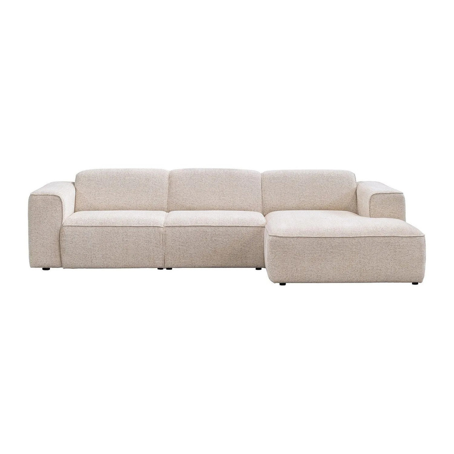Vente-unique Sofa Tejami in Beige, L-Form aus Stoff, Breite: 322 cm - Bild 2