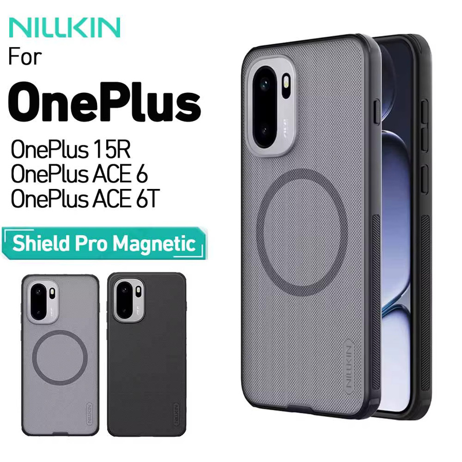 Nillkin Super Frosted Shield Pro Magnetische Handyhülle für OnePlus 15 15R ACE 6 ACE 6T in Schwarz - Bild 5