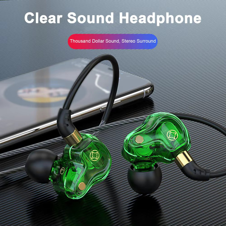 OIITH In-Ear Kopfhörer mit Mikrofon, kabelgebundenes Headset für Musik und Anrufe, 3,5 mm Jack und USB-C, Schwarz - Bild 2