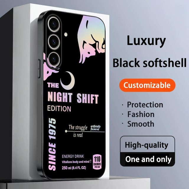 Handyhülle Star Bull Energy Drink Design für Samsung Galaxy S25 Plus Ultra S24 S23 S22 S21 Schwarz - Bild 1