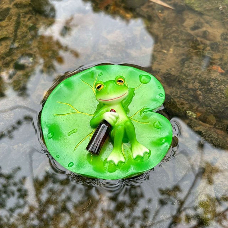 HUA Harzfrösche grüne Gartenstatuen als realistische Tier-Ornament-Dekoration aus Kunstharz - Bild 1