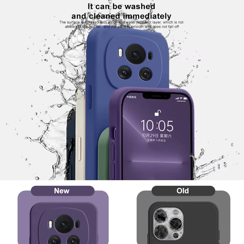 Honor Magic 6 Pro Schutzhülle aus weichem Silikon mit Kameraobjektiv-Schutz in Pink - Bild 2