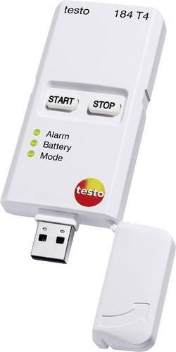 Testo 184 T4 Temperatur-Datenlogger Messschreiber Weiß -80 bis +70 °C 0,1 °C 40000 Messwerte 0572 1844 - Bild 1