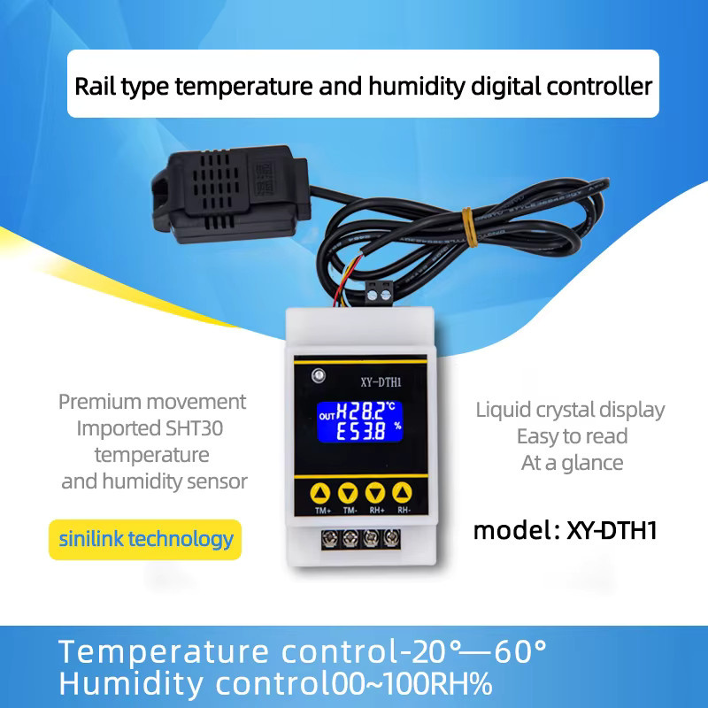 Voktta DTH1 Temperatur- und Feuchtigkeitsregelungsmodul mit Digitalanzeige in Weiß – Hochpräzise automatische Steuerplatine für konstante Temperatur und Luftfeuchtigkeit - Bild 2
