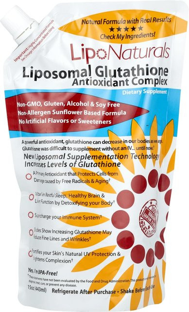 Lipo Naturals Liposomaler Glutathion-Antioxidans-Komplex mit Setria, 443 ml - Bild 1