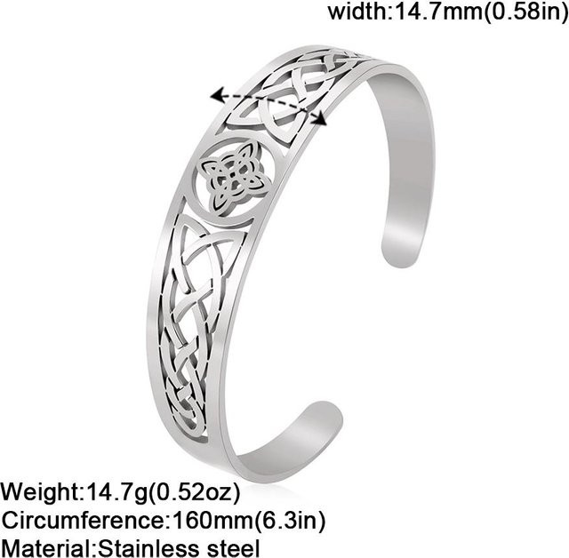 Armreif Edelstahl, Hexenknoten, Unisex - Bild 1
