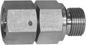 Riegler Einstellbare gerade Einschraubverschraubung mit Dichtkegel, G 1/8, ES Ø 6mm, Edelstahl, Silber - Bild 1