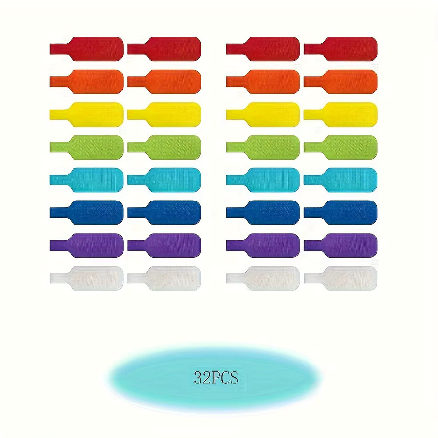 32 beschriftbare Kabelbinder in Multicolor aus Kunststoff zum Organisieren und Identifizieren von Kabeln - Bild 3