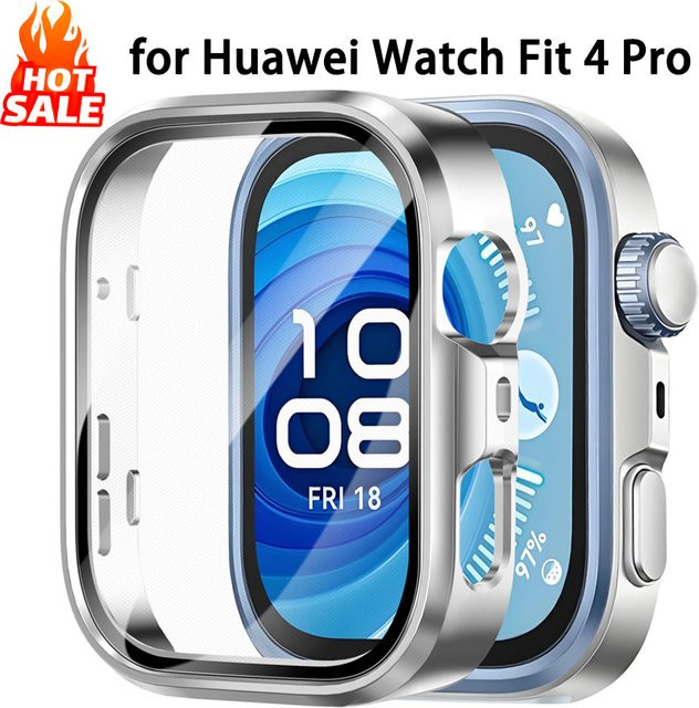 Huawei Displayschutz mit Stoßfänger-Rahmen, Schwarz, Huawei Watch Fit 5 Pro 4 - Bild 1