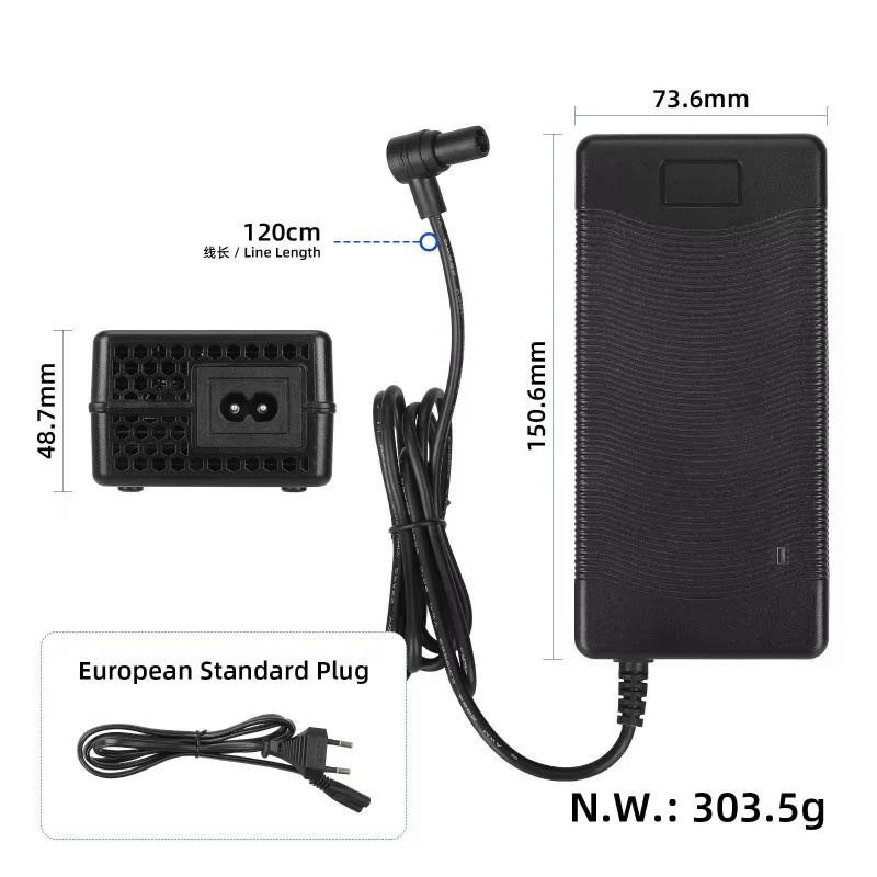 Xiaomi Ladegerät 54,6V 2A für Elektroroller 4 Ultra, 4 Pro 2. Generation, Navee S65 und N65i in Schwarz - Bild 2