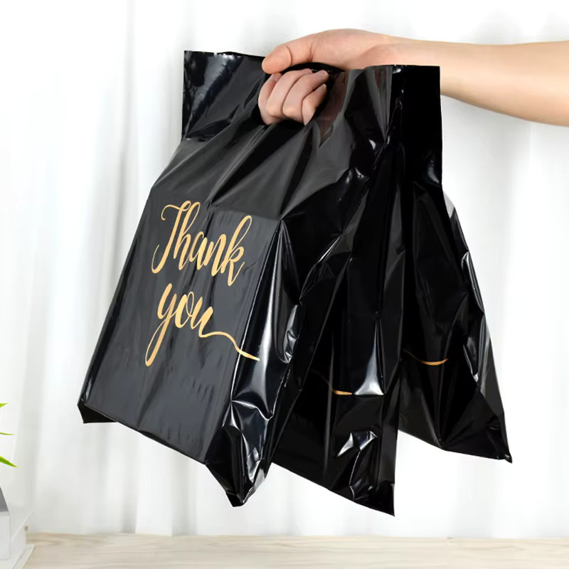 YONGSNOW Geschenkbeutel aus Kunststoff in Schwarz für Hochzeiten, Geburtstage und Partys zur Verpackung von Süßigkeiten oder Cookies - Bild 2