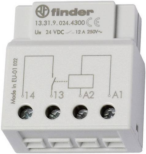 Finder Schaltrelais Unterputz 13.31.9.024.4300 1 Schließer 24 V/DC 12 A Weiß - Bild 1