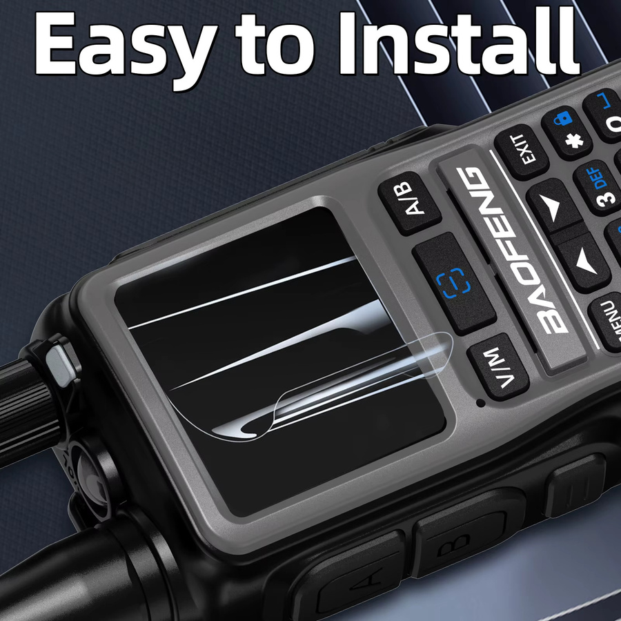 Baofeng UV 5R Mini Walkie-Talkie Displayschutzfolie, transparent, fingerabdruckresistent und kratzerautoreparierend - Bild 3