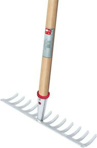 IDEAL Gartenrechen mit 14 Zinken und konischer Dülle in Silber, Arbeitsbreite: 37,2 cm - Bild 1