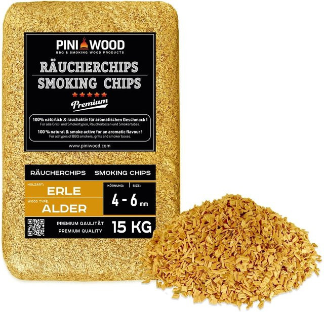 PINI Räucherchips Erle ohne Rinde 15 kg - Bild 1