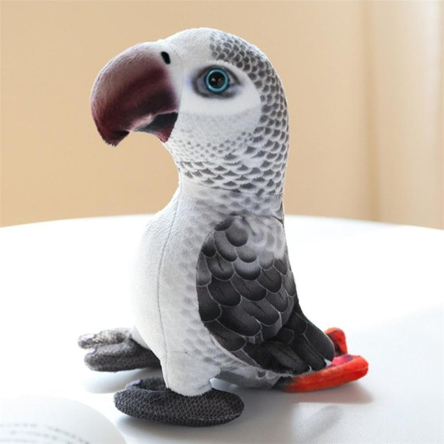 Simulationspapagei Star Puppe, Plüschtier Vogel Handpuppe, weiß - Bild 1