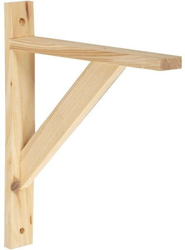 Solo Square Wandregal aus Holz von Centrale Brico in Naturholz, Höhe: 23 cm, Tiefe: 28 cm - Bild 1