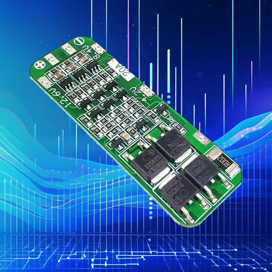 COOLMOON 3S 20A Li-Ionen-Lithium-Batterie BMS Schutzplatine für 18650 Zellen und Lipo-Module, 12,6 V, Grün, B/T/H: 59 x 20 x 4 mm - Bild 4