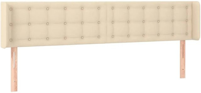 vidaXL LED Kopfteil modern in Beige mit USB-Ladeport und integrierter Beleuchtung, B/H/T: 203 x 88 x 16 cm - Bild 1