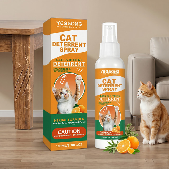 YEGBONG Katzen-Trainingsspray zum Möbelschutz und als Anti-Kratz-Abschreckungsspray für den Innenbereich, 100ml - Bild 1