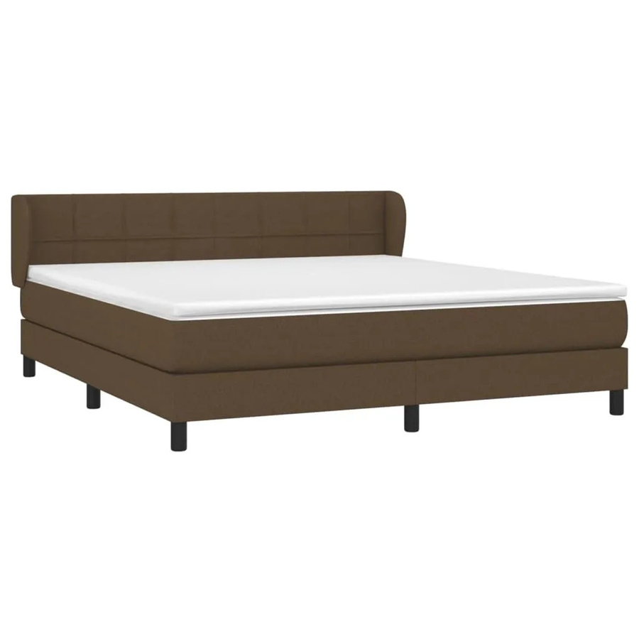 vidaXL Boxspringbett mit Matratze Hybrid-Design Dunkelbraun B/T/H: 180 x 200 x 183 cm - Bild 2