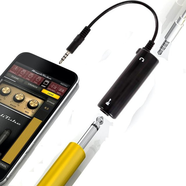 2 Stück iRig Gitarren-Interface Konverter Adapter in Schwarz für Smartphone und Gitarren-Audio-Interface - Bild 1