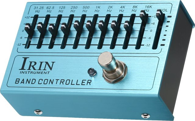 IRIN 10-Band EQ Gitarreneffektpedal Mini-Equalizer mit True Bypass in Blau aus Aluminiumlegierung - Bild 1