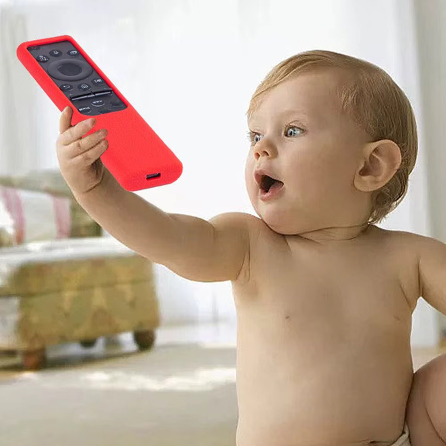 Silikon-Schutzhülle für Samsung Solar TV-Fernbedienung BN59-01385 01358D mit 3D Lychee-Muster in Blau - Bild 2