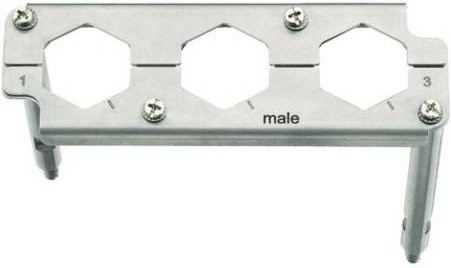 Harting Halterahmen für Stifteinsätze in Silber, Artikelnummer 09400249911 - Bild 1