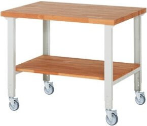 Rau Fahrbare Werkbank 7000-7 höhenverstellbar grau/mehrfarbig B/T/H: 125 x 90 x 95-100 cm - Bild 1