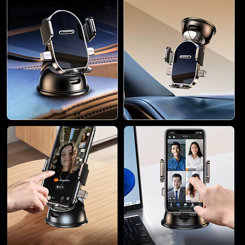 DUTRIEUX Auto-Handyhalterung mit 360 Grad Rotation und Zusatzpolster für Armaturenbrett, Schwarz, kompatibel mit iPhone und Android - Bild 5