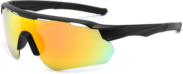 Binchi Outdoor Equipment Sonnenbrille, polarisiert, halbrandig, Unisex, schwarz - Bild 1