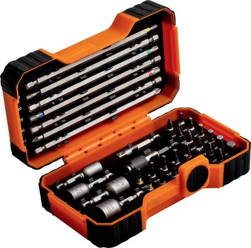Bahco Bit-Set 59/S35BC 35-teilig in Orange aus Edelstahl mit Schlitz, Kreuzschlitz Phillips, Kreuzschlitz Pozidriv, Sechskant und Außen-Sechsrund (TX) - Bild 1