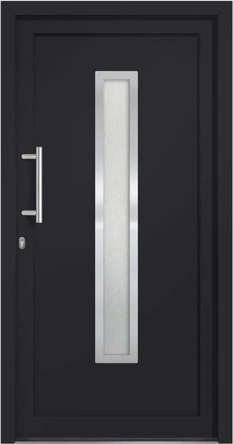 vidaXL Haustür in Anthrazit mit Glaseinsatz, modern, B/H: 108 x 200 cm - Bild 1