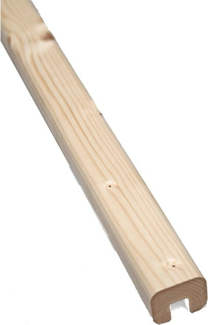 Dieda Balkonhandlauf mit Nut aus Fichte, Farbe Beige/Braun, Breite: 5,5 cm, Länge: 250 cm - Bild 1
