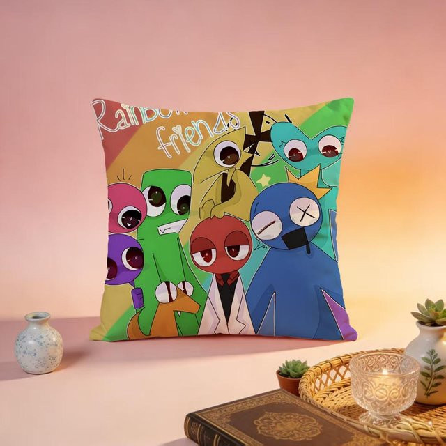 GUOYU HOMEDECOR Rainbow Friends Kissenbezug aus Polyester, Multicolour, B/B/B: 30 x 30 x 30 cm - Bild 1