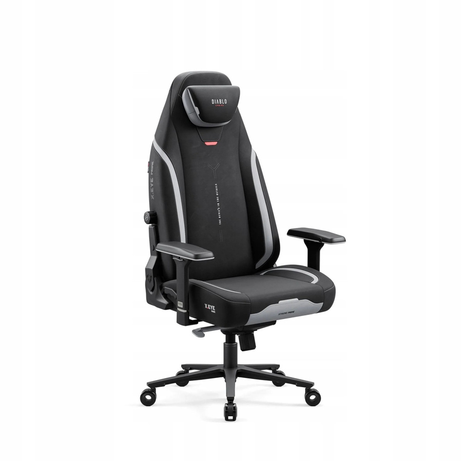 DIABLO CHAIRS Ergonomischer Gamingstuhl X-Eye Prime aus Stoff mit magnetischer Kopfstütze in Burned Black - Bild 2