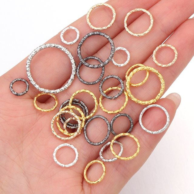 SAUVOO Jump Ringe, Eisen, Twisted Open Split Ringe, Metall - Bild 1