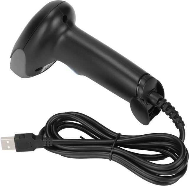 DIYelecs Handheld Barcode-Scanner USB mit Bildübertragung, QR-Code-fähig, IP54 staubdicht und wasserdicht, Schwarz - Bild 1