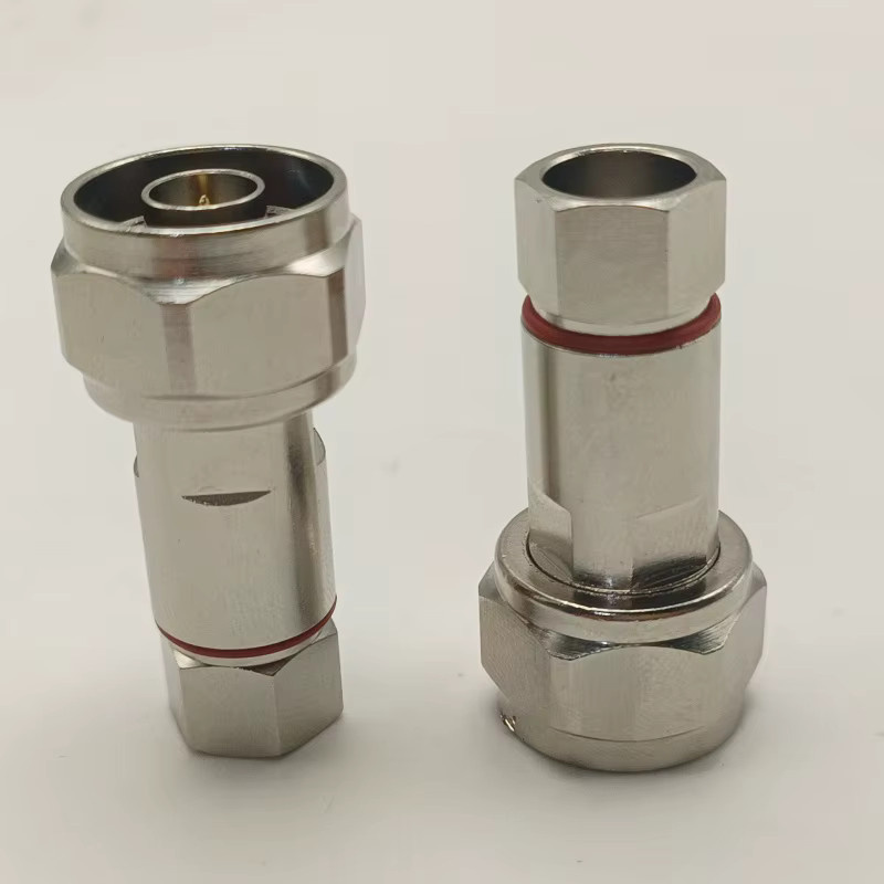 L16 N-Stecker für 1/4 superflexiblen Feeder-Stecker 50-6 Kabel RF-Koaxialadapter aus reinem Kupfer in Silber - Bild 2