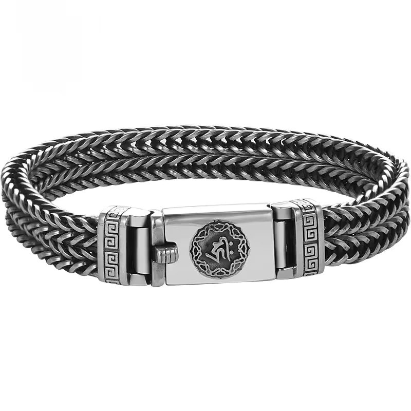 Armband 925 Silber, handgewebt, Herren - Bild 1