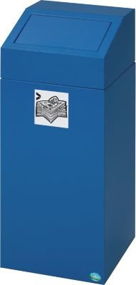 Probbax VAR Wertstoffsammler mit Klappdeckel und Geruchsfilter, 45 Liter, Enzianblau - Bild 1