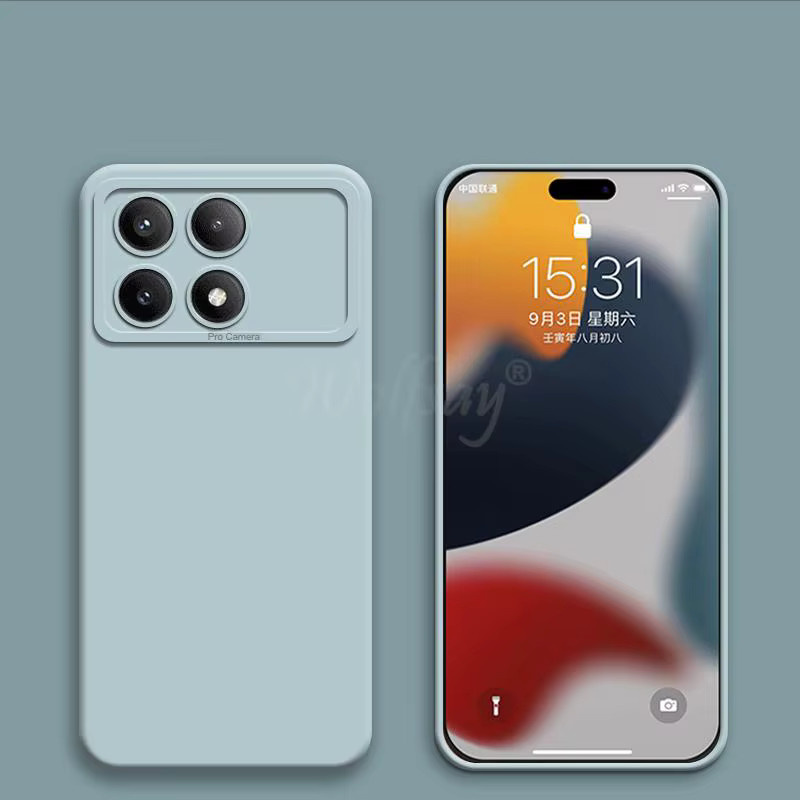 Xiaomi POCO X6 Pro Schutzhülle aus flüssigem Silikon in Grün - Bild 2