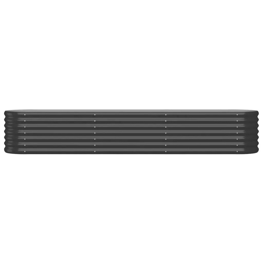 vidaXL Pflanzkübel aus pulverbeschichtetem Stahl in Anthrazit, B/T/H: 224 x 40 x 36 cm - Bild 2