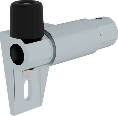 MUNK Günzburger Steigtechnik Schienenanlage für Regalleiter Halter mit Endanschlag links in Silber - Bild 1