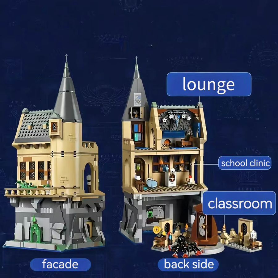 Hot Toys Harry Potter Zauberwelt Schloss Schule Krankenhaus, Baustein-Puzzle, 907 Teile, ab 14 Jahre - Bild 4