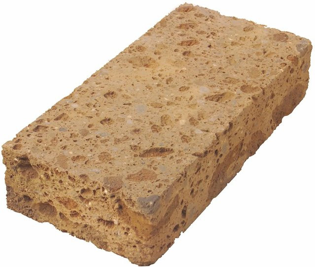 Scherf Tuffsteinblock in Braun, B/T/H: 25 x 12 x 5,5 cm - Bild 1
