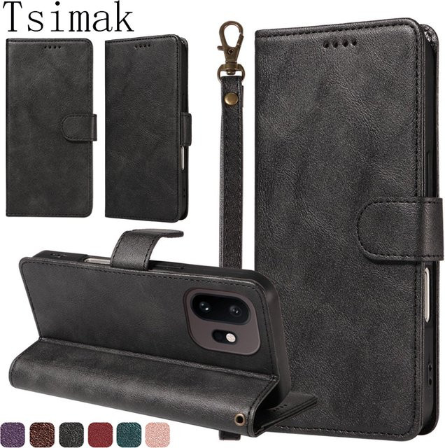 RFID Flip Wallet Lederhülle für OnePlus 15 in Schwarz mit NFC-Schutz - Bild 1