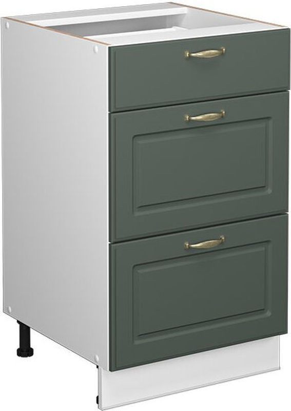 Vicco Küchenunterschrank Fame-line Landhaus in Grün-Weiß ohne Arbeitsplatte B: 50 cm, H: 82 cm, T: 51,6 cm - Bild 1
