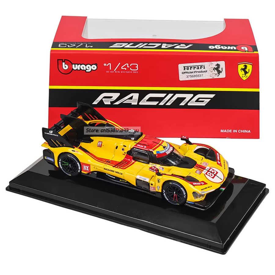 Bburago Ferrari 499P Nr. 83 Ye Yifei, Rennwagen-Modell, 1:43, ab 14 Jahren - Bild 5